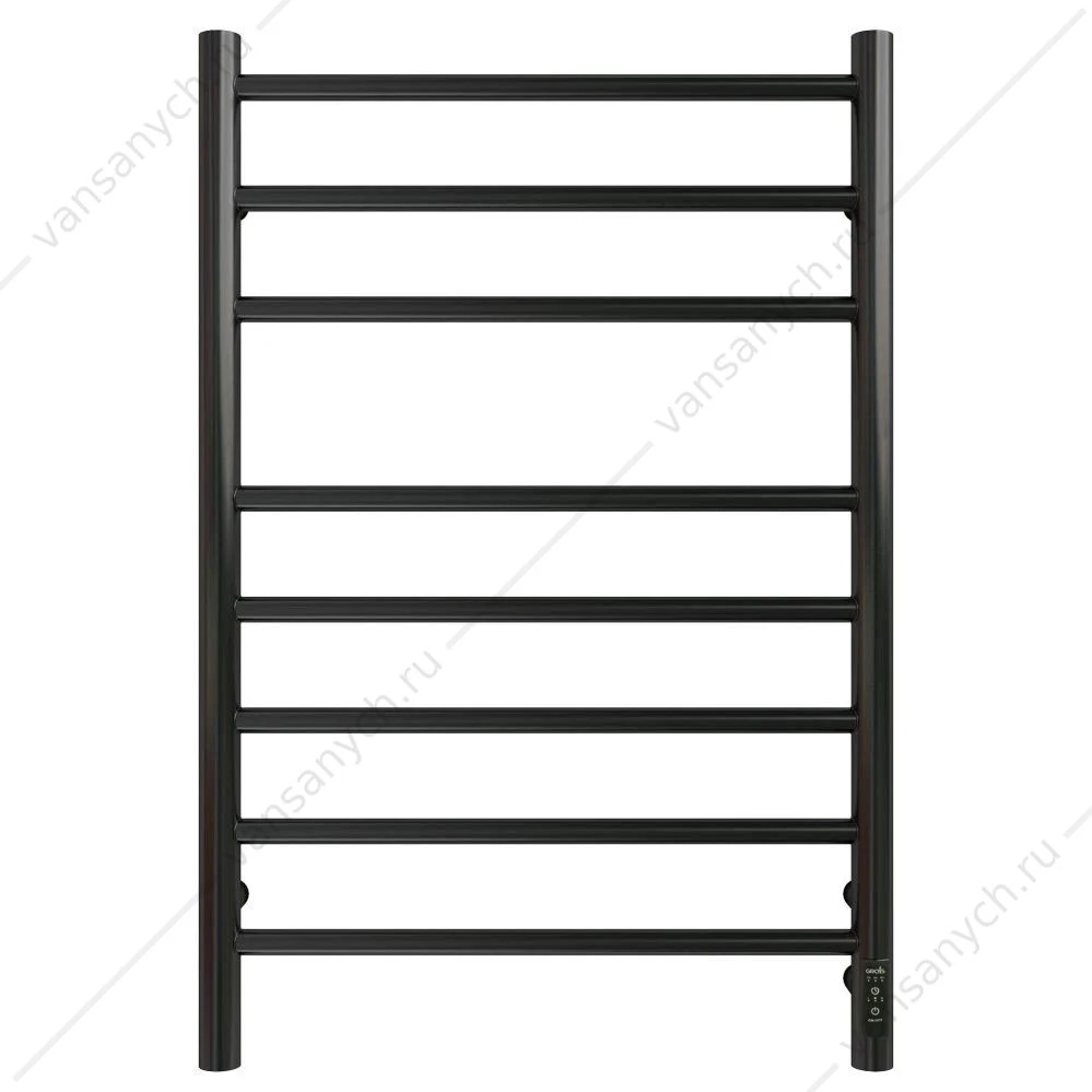Полотенцесушитель 50х80 электрический 90Вт Grois Laura GR-132 П8 black mat R
