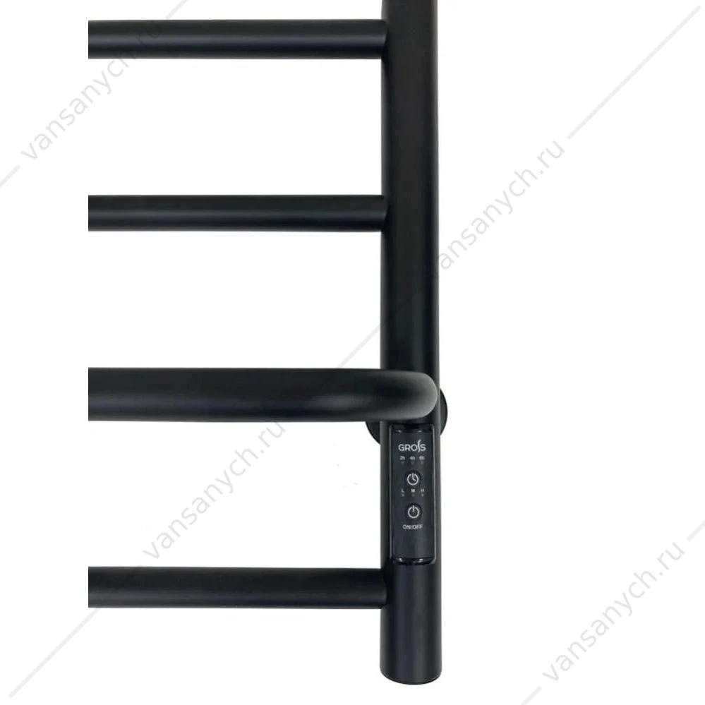 Полотенцесушитель 50х80 электрический 150Вт Grois Gamma GR-137 П8 black mat R