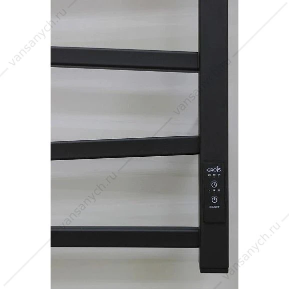 Полотенцесушитель 50х80 электрический 130Вт Grois ZIGZAG GR-103 П8 black mat R