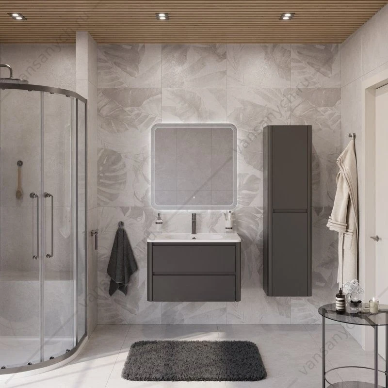 Тумба под раковину 100см подвесная 2 ящ. BelBagno Relax оружейная сталь RELAX-1000-2C-SO-GM