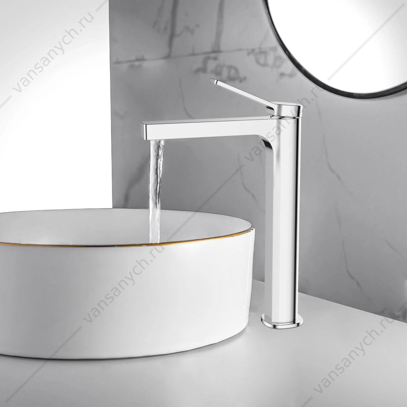 Смеситель для накладной раковины BelBagno ALBANO-LMC-CRM-W0  хром без донного клапана