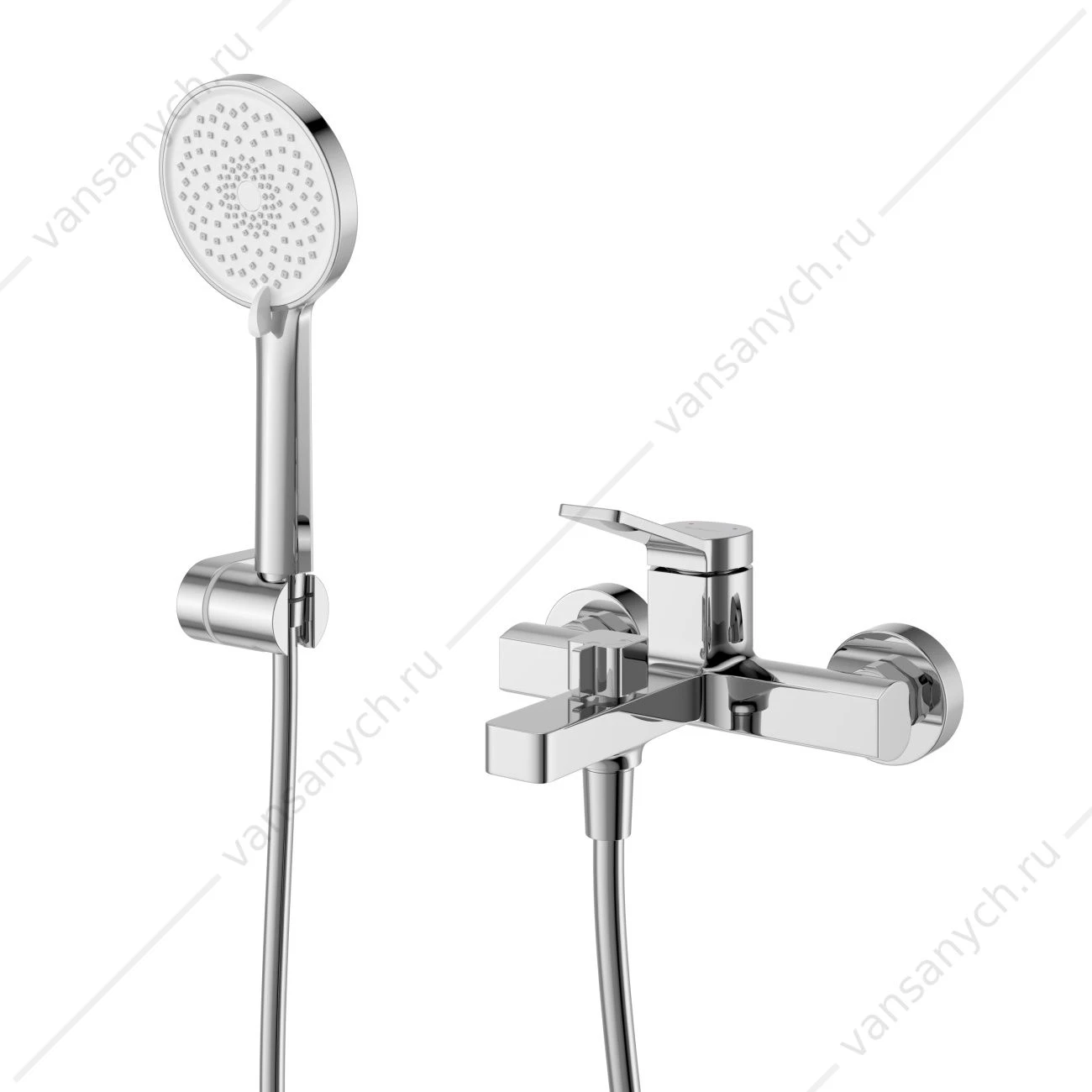 Смеситель для ванны с лейкой, шлангом и держателем BelBagno ALBANO-VASM-CRM хром
