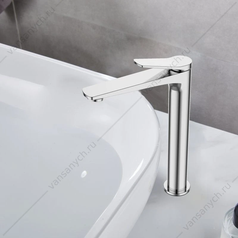 Смеситель для накладной раковины BelBagno хром без донного клапана UNIQUE-LMC-CRM-W0