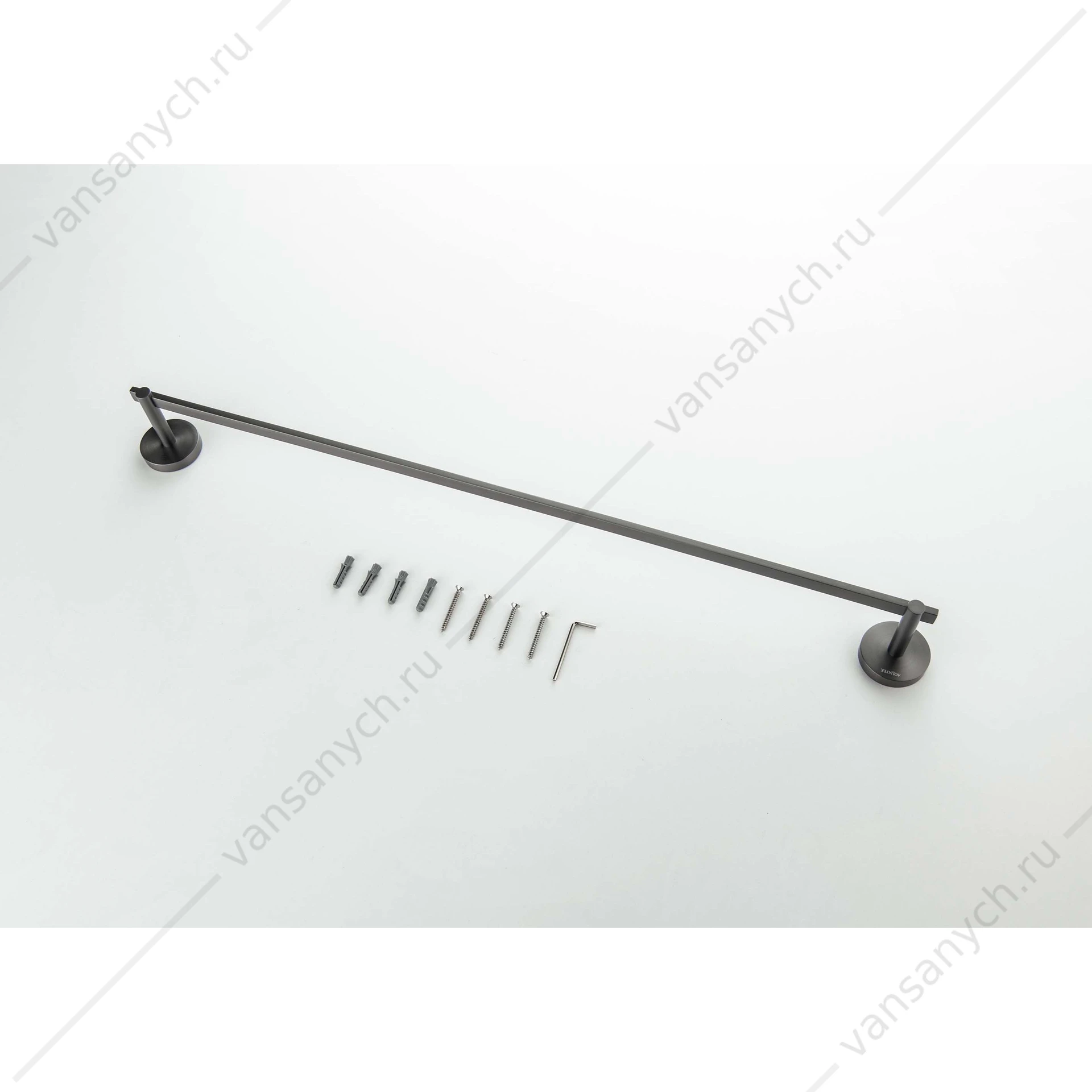 Полотенцедержатель 60см AQUATEK, оружейная сталь AQ4614BGM Бетта