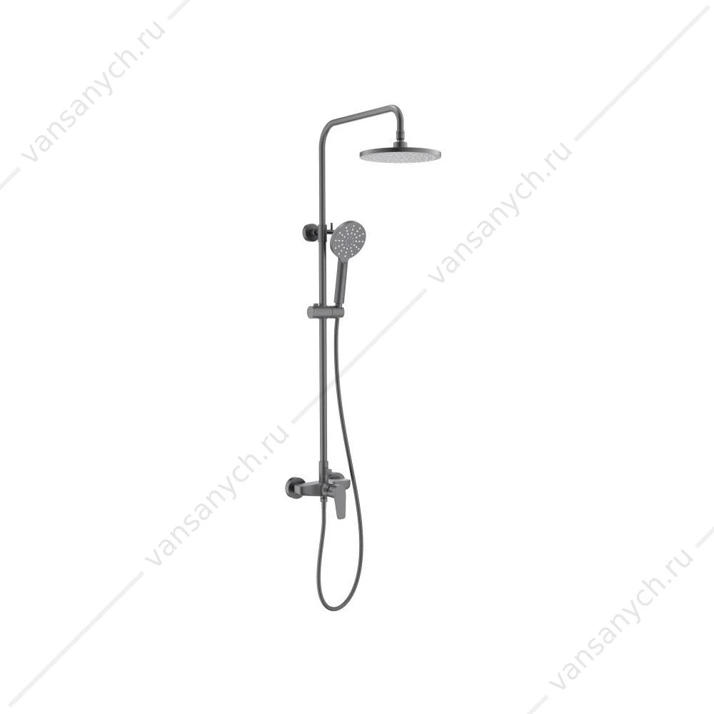 Душевая система AQUATEK, оружейная сталь AQ2160BGM Бетта