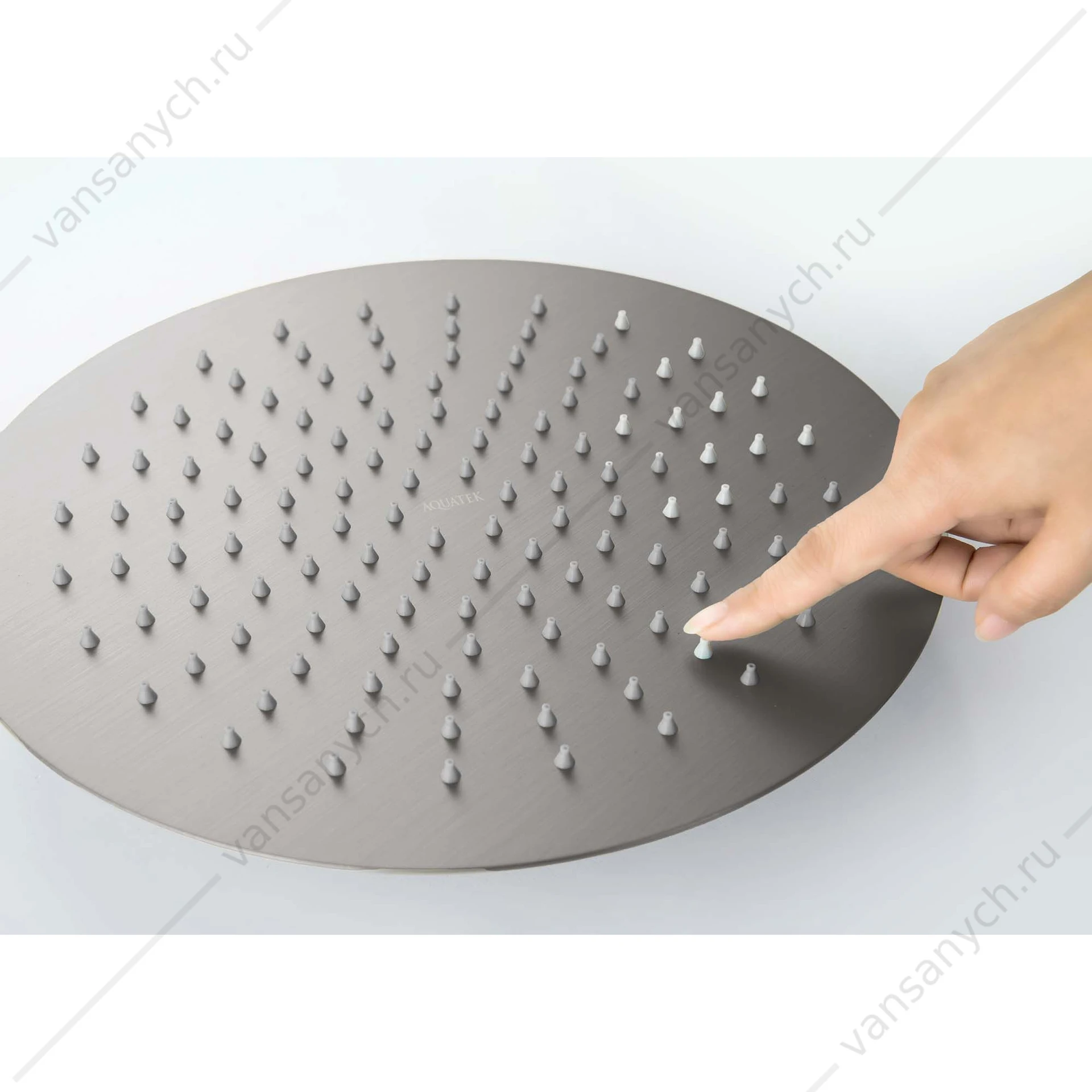 Круглый верхний душ 30см AQUATEK, оружейная сталь AQ2075BGM