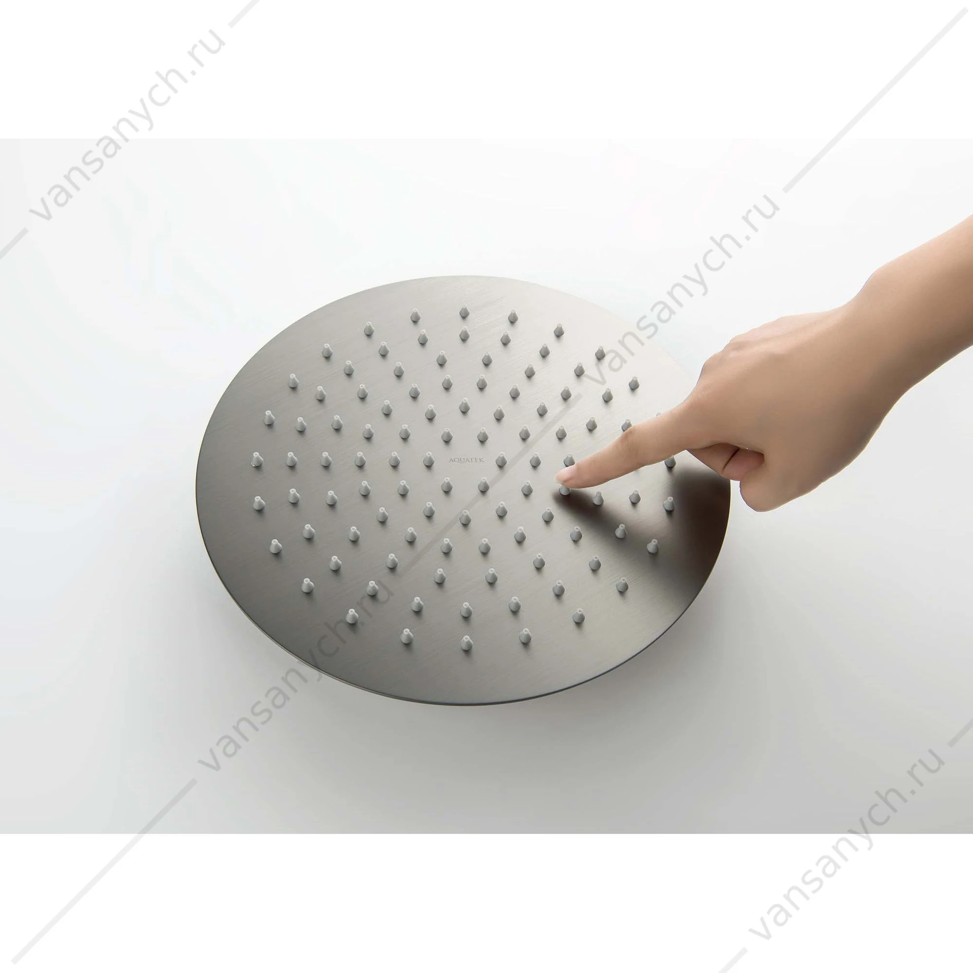 Круглый верхний душ 25см AQUATEK, оружейная сталь AQ2073BGM