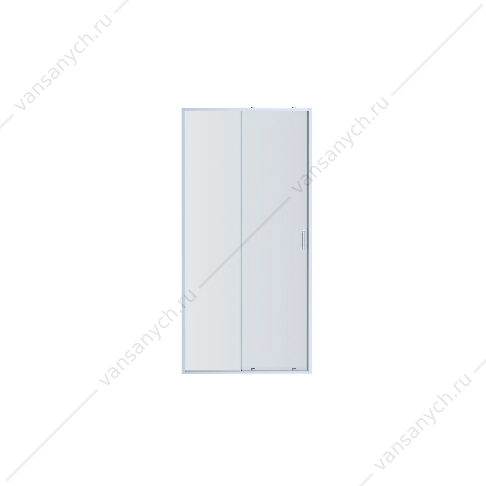 Дверь душевая 120х200 раздвижная, профиль хром, стекло прозр., AQ ARI RA 12020CH