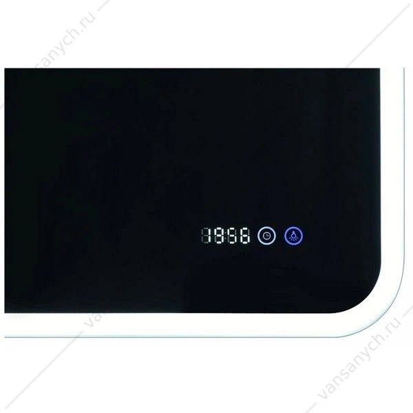 Зеркало 80х60 с подсветкой и часами Demure ЗЛП567 LED, сенсор. выкл
