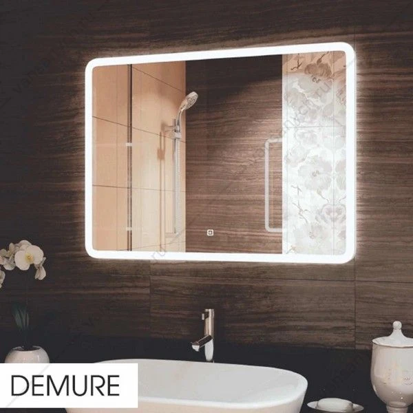 Зеркало 100х70 с подсветкой и подогревом Demure ЗЛП1134 LED, сенсорн. выкл.