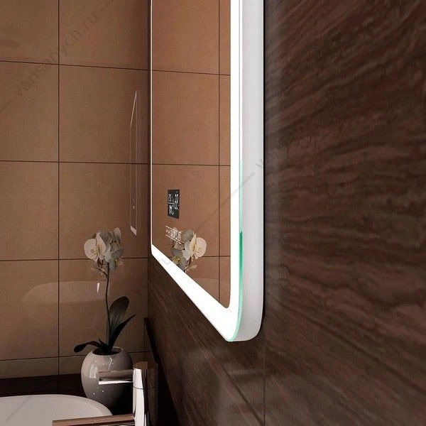 Зеркало 100х70 с подсветкой, подогревом и музыкальным блоком Demure ЗЛП259 LED