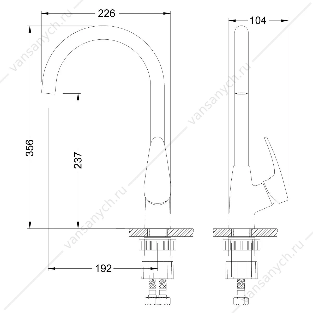Смеситель для кухни Lemark Linara LM0405C, хром