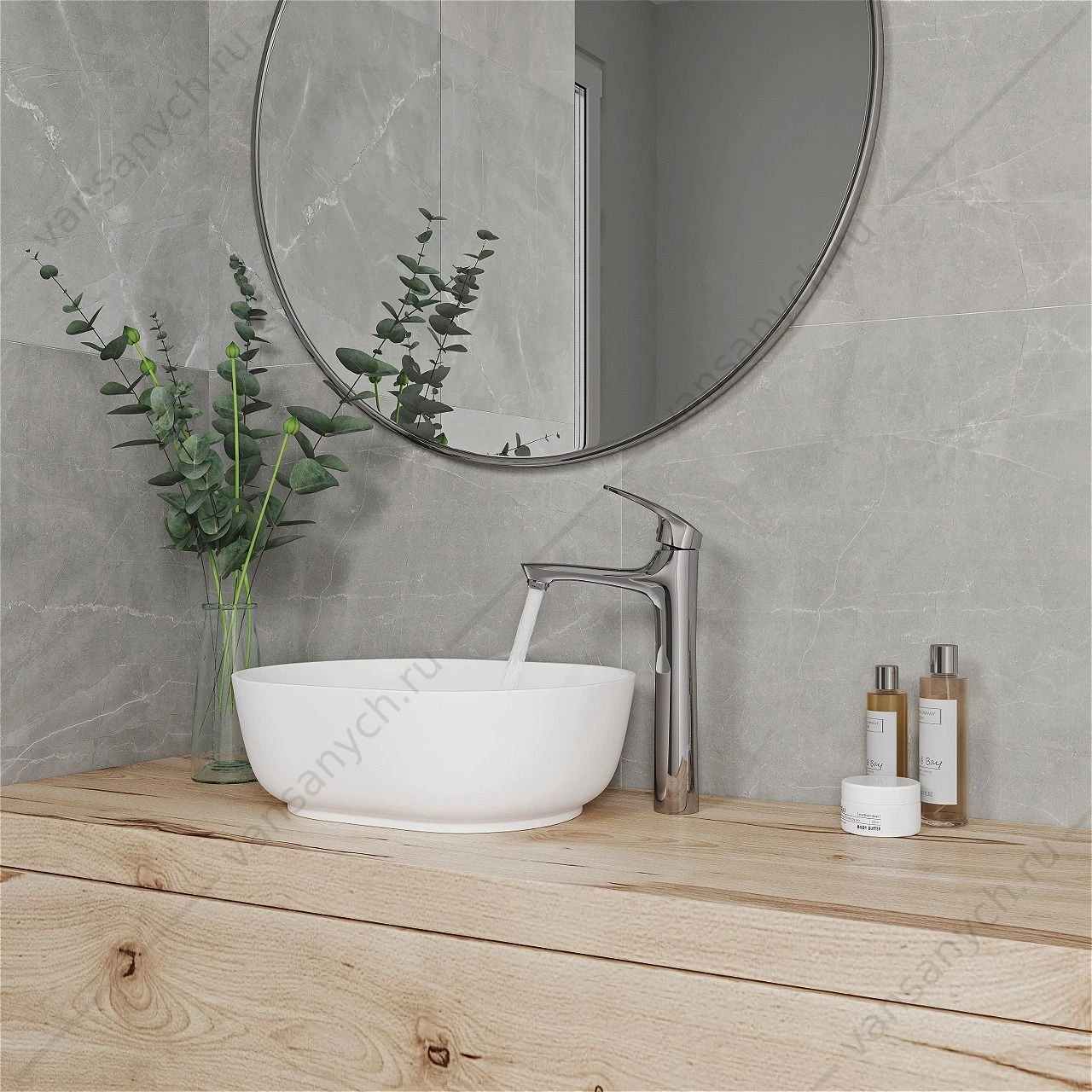 Смеситель для накладной раковины Lemark Linara LM0409C, хром