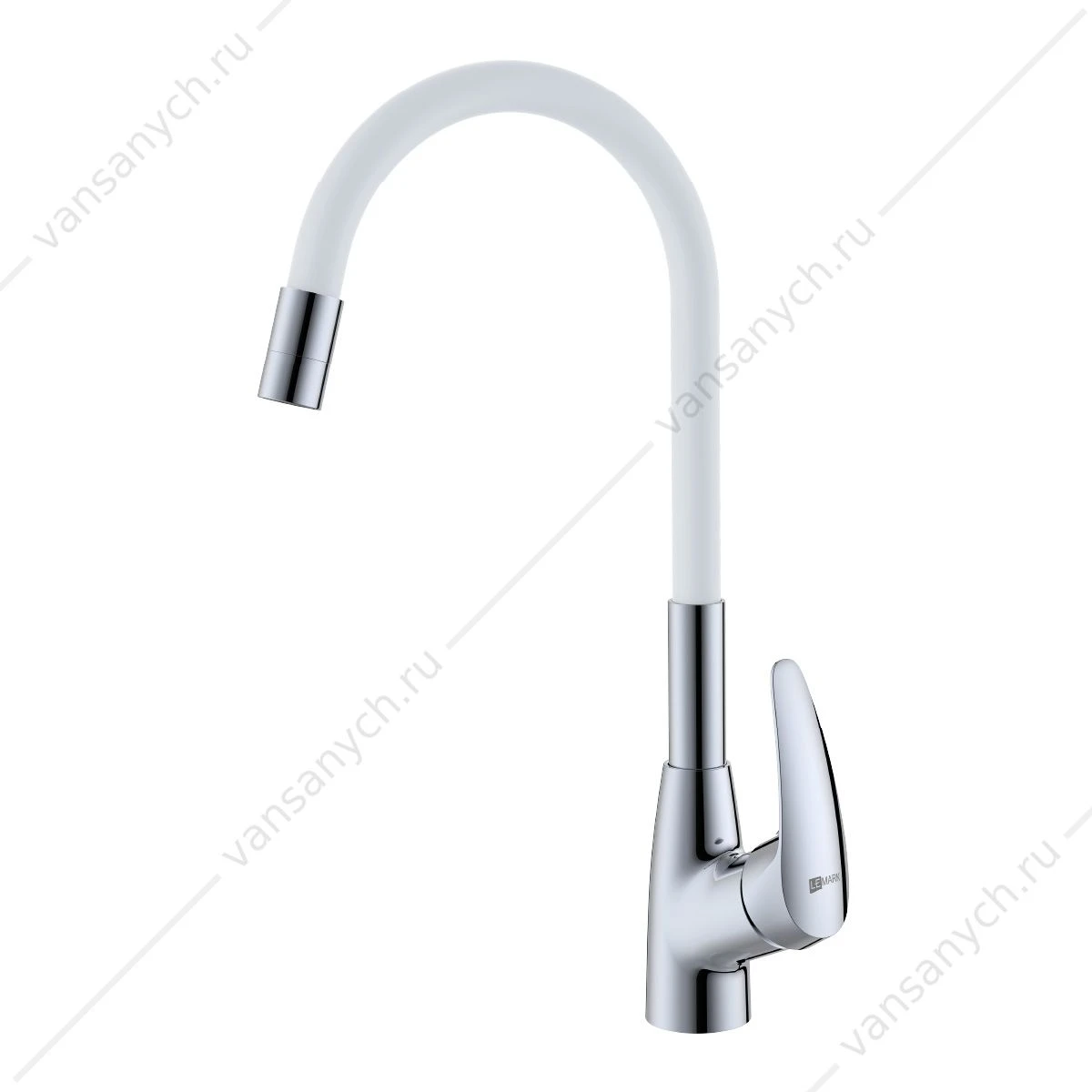 Смеситель для кухни с гибким изливом Lemark Linara LM0415C-White
хром/белый