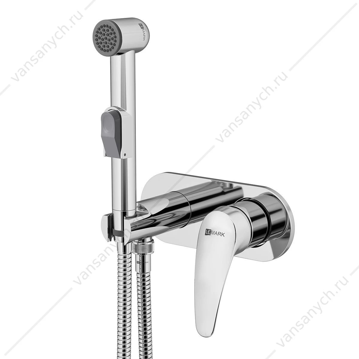 Смеситель с гигиеническим душем Lemark Linara LM0419C, встраиваемый, хром