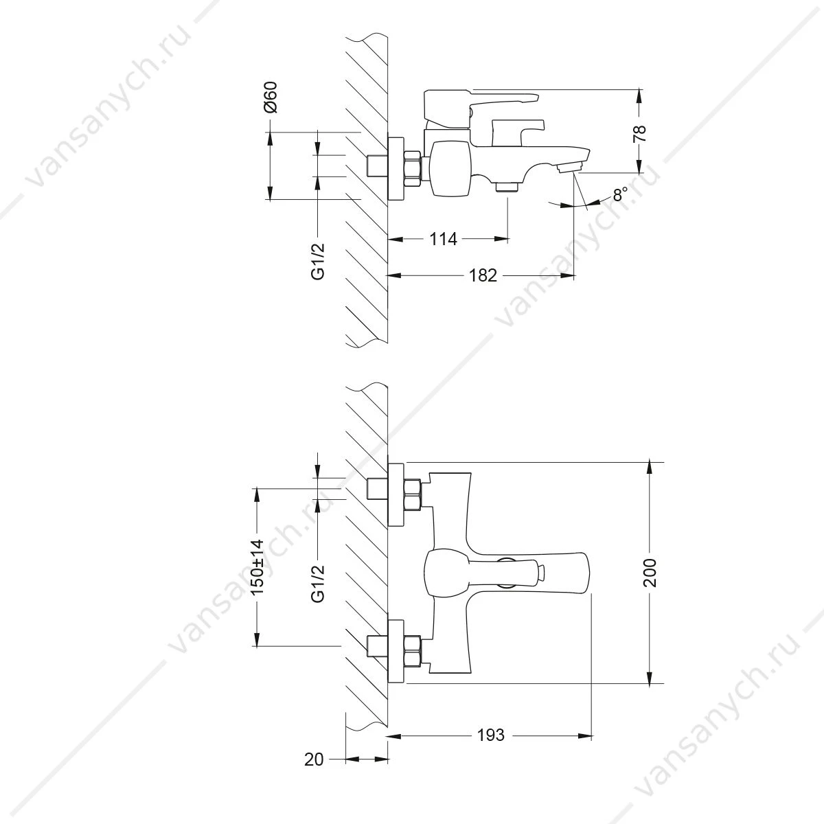 Смеситель для ванны с лейкой, шлангом, держателем Lemark Evitta LM0514C, хром