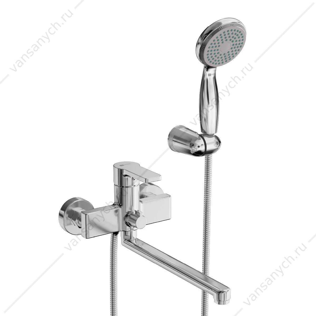 Смеситель для ванны длинный излив Lemark Aura LM0651CH, хром