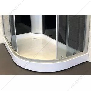 Душевая кабина 120х80 СOMFORTY 301L, серое стекло, задн.черн. стекл.панель