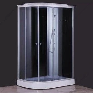 Душевая кабина 120х80 СOMFORTY 301R, серое стекло,задн.,черн., стекл.панель