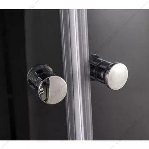 Душевая кабина 120х80 СOMFORTY 302L, серое стекло, задн.черн. стекл.панель