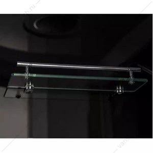 Душевая кабина 120х80 СOMFORTY 302L, серое стекло, задн.черн. стекл.панель