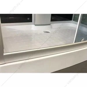 Душевая кабина 120х80 СOMFORTY 303, серое стекло,задн.,черн., стекл.панель