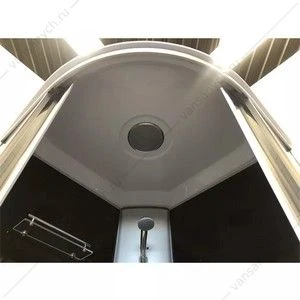 Душевая кабина 90х90 СOMFORTY 304GG, серое стекло, задн.,черн.,стекл.панель,