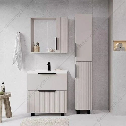 Тумба с раковиной 80см VIANT Сицилия MODUO 80 2 ящика капучино VSIC80MDCAP-T2Y рак. MODUO 80