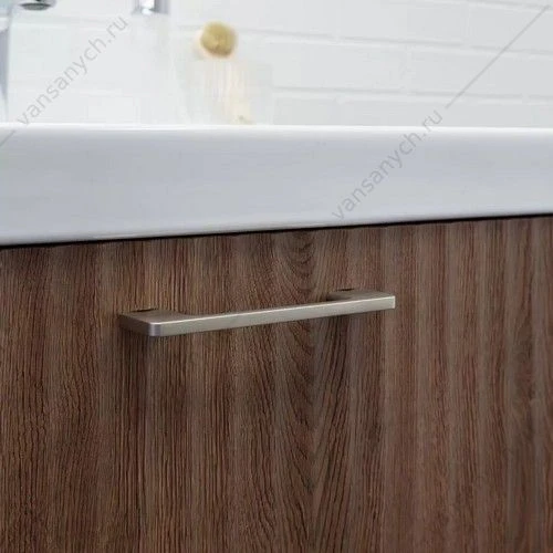 Тумба с раковиной 90см Comforty Ангара-90П темно-коричневый с раковиной 4490