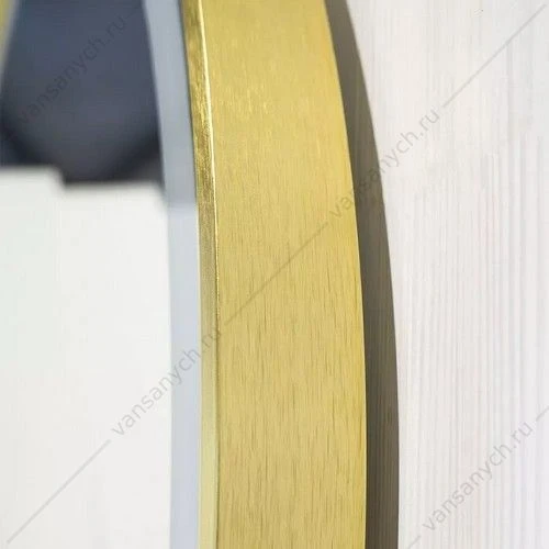 Зеркало 60см COMFORTY Лея-60 в алюм. раме, LED-подсветка, бесконт., сенсор, золотой матовый, 00-00014185CF