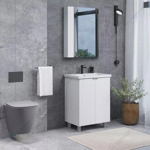 Зеркало-шкаф COMFORTY Лима 60 белый матовый