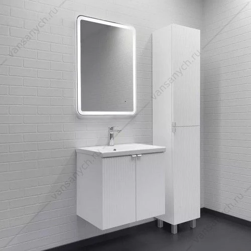 Тумба с раковиной 60см COMFORTY Лима-60П белый матовый с раковиной Como 60
