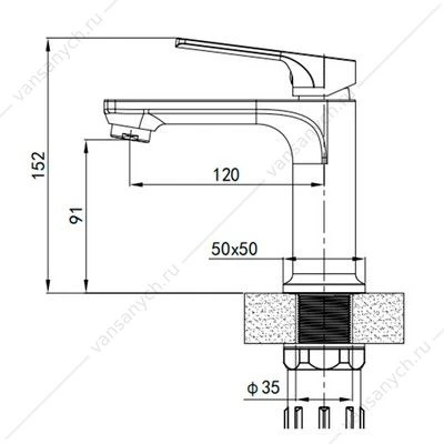 Смеситель для умывальника GROSS AQUA Prado 6820828C