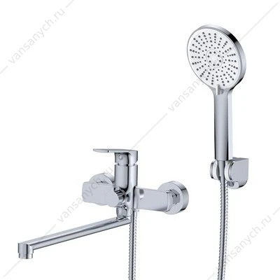 Смеситель для ванны GROSS AQUA Prado 7578828C-35F с длинным изливом 350 мм