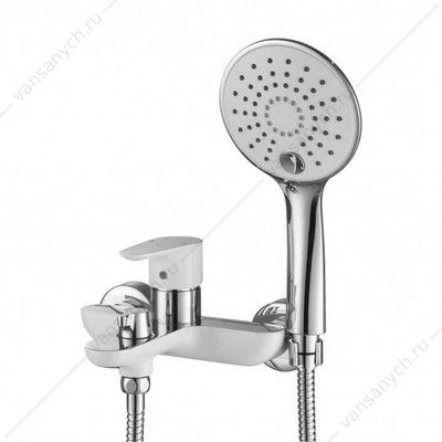 Смеситель для ванны Gross Aqua 2515288СW Space White Chrome белый