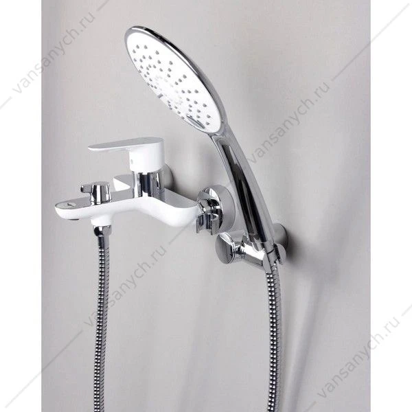 Смеситель для ванны Gross Aqua 2515288СW Space White Chrome белый