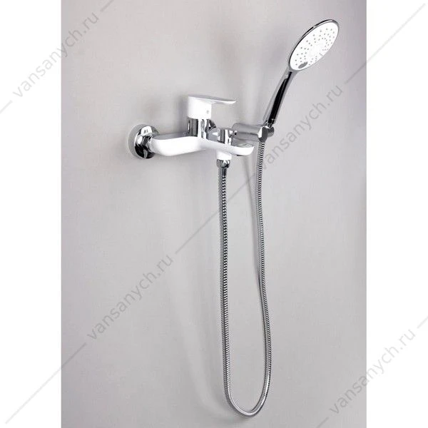 Смеситель для ванны Gross Aqua 2515288СW Space White Chrome белый
