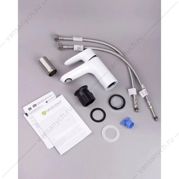 Смеситель для умывальника Gross Aqua 6515288СW Space White Chrome белый