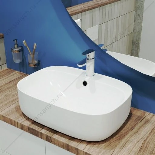 Смеситель для умывальника Gross Aqua 6515288СW Space White Chrome белый