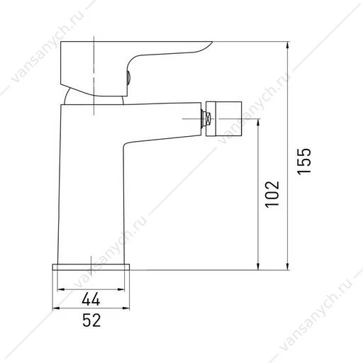 Смеситель для биде Gross Aqua 8515288СW Space White Chrome белый