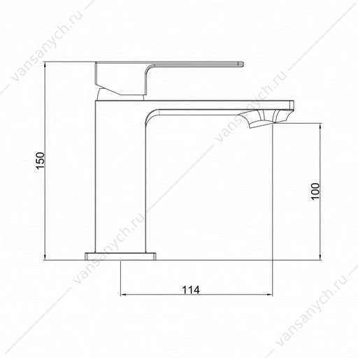 Смеситель для раковины Gross Aqua 6210880C Edge хром