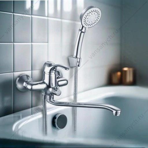 Смеситель для ванны GROSS AQUA 7518586С-35S Provance с длинным изливом хром
