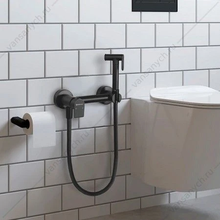 Смеситель с гигиеническим душем Gross Aqua Bidet Evo черный GA012202MВ встраиваемый