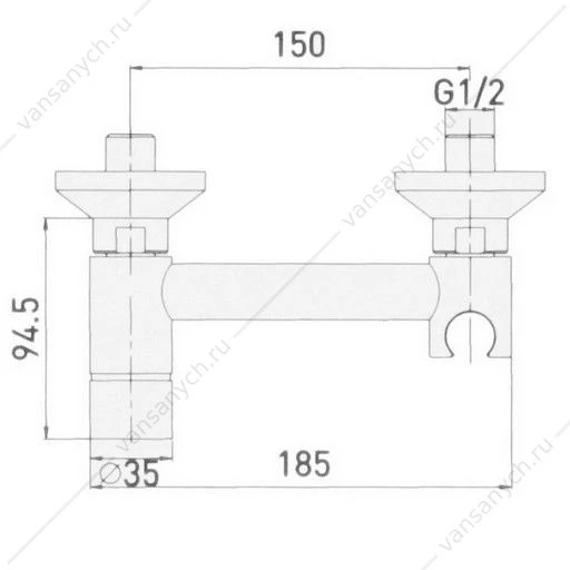 Смеситель с гигиеническим душем Gross Aqua Bidet Evo черный GA012202MВ встраиваемый
