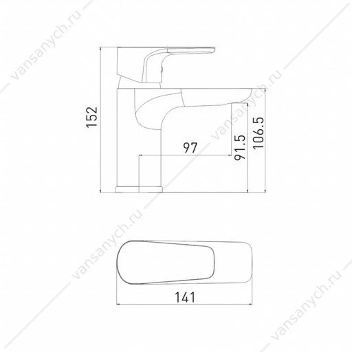 Смеситель для умывальника Gross Aqua Evo хром 6241297С