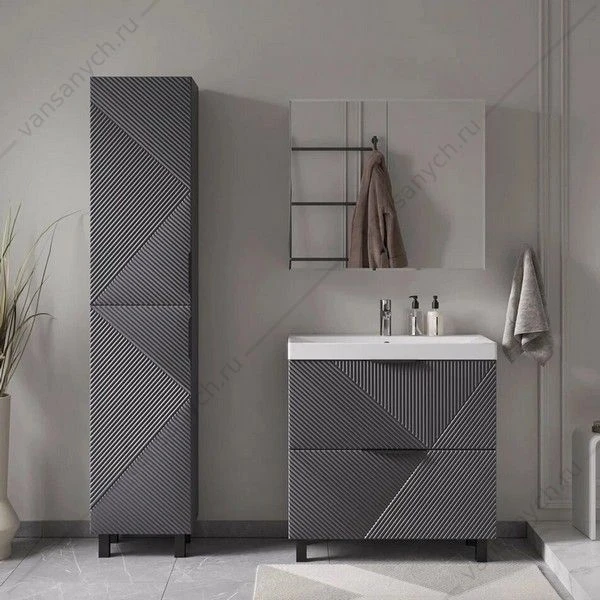 Пенал напольный VOLNA Geometry 40 pnGEOMETRY40-07, графит