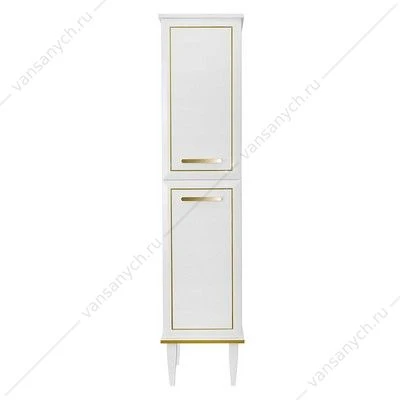 Пенал 38х38х182 Azario VEGA напольный, ПРАВЫЙ, белый гл./золото CS00096896