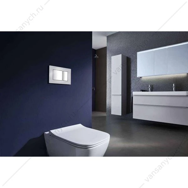 Кнопка смыва Azario двойная, хром глянец AZ-8200-0031