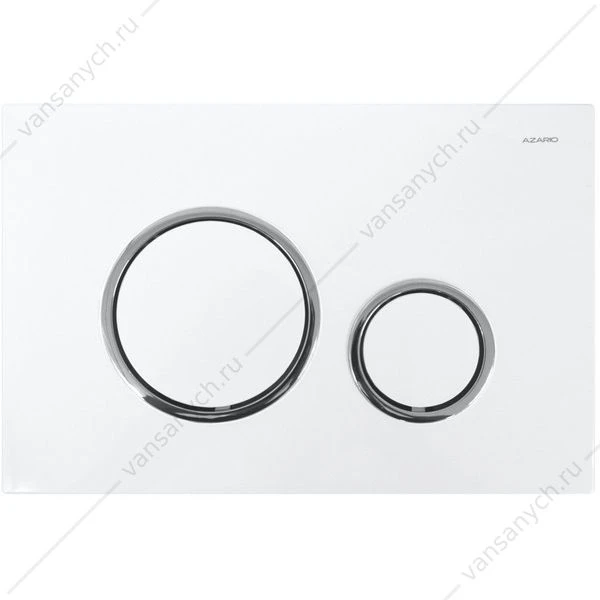 Кнопка смыва Azario двойная, белый+хром AZ-8200-0045