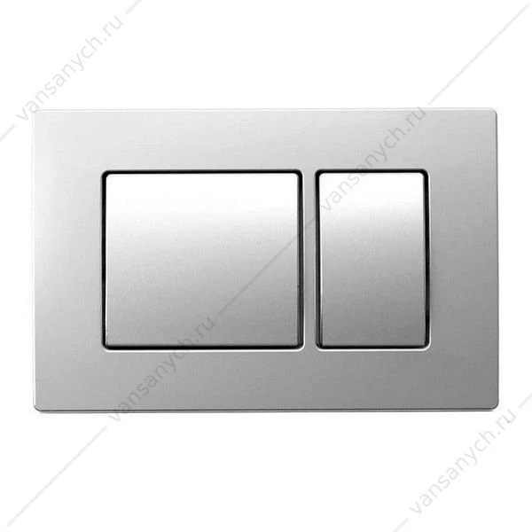 Кнопка смыва Azario двойная, хром матовый AZ-8200-0030